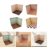 Maxbell 1:12 Backdrop Scene Organizer Display Layout for Dolls Dollhouse Diecast Car Style A
