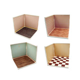 Maxbell 1:12 Backdrop Scene Organizer Display Layout for Dolls Dollhouse Diecast Car Style A