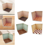 Maxbell 1:12 Backdrop Scene Organizer Display Layout for Dolls Dollhouse Diecast Car Style A