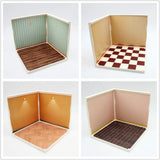 Maxbell 1:12 Backdrop Scene Organizer Display Layout for Dolls Dollhouse Diecast Car Style A