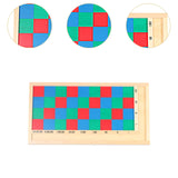 Maxbell Mathematics Teaching Board Wood Montessori Toy for Preschool Travel Children