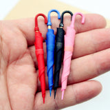 Maxbell Miniature Dollhouse Umbrella Cute Doll Umbrella for Fairy Garden Photo Props Black