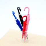Maxbell Miniature Dollhouse Umbrella Cute Doll Umbrella for Fairy Garden Photo Props Black