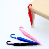 Maxbell Miniature Dollhouse Umbrella Cute Doll Umbrella for Fairy Garden Photo Props Black