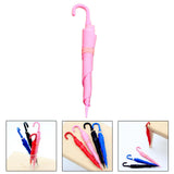 Maxbell Miniature Dollhouse Umbrella Cute Doll Umbrella for Fairy Garden Photo Props Pink