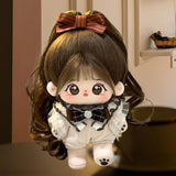 Maxbell Ute Cotton Doll Girls Gift Ollectible Plush Girl Doll for Infant Gifts Girls No Skeleton White