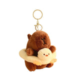 Maxbell Capybara Plush Keychain Soft Capybara Pendant for Adults Boys Girls Children Duck