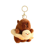 Maxbell Capybara Plush Keychain Soft Capybara Pendant for Adults Boys Girls Children Duck