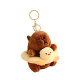Maxbell Capybara Plush Keychain Soft Capybara Pendant for Adults Boys Girls Children Duck