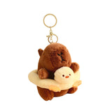 Maxbell Capybara Plush Keychain Soft Capybara Pendant for Adults Boys Girls Children Duck