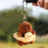 Maxbell Capybara Plush Keychain Soft Capybara Pendant for Adults Boys Girls Children Duck
