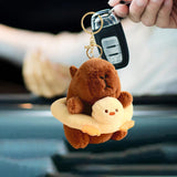 Maxbell Capybara Plush Keychain Soft Capybara Pendant for Adults Boys Girls Children Duck