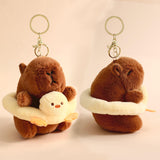 Maxbell Capybara Plush Keychain Soft Capybara Pendant for Adults Boys Girls Children Duck