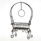 Maxbell 1/12 Dollhouse Metal Flower Rack Miniature Delicate Multifunctional Ornament Black