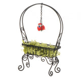 Maxbell 1/12 Dollhouse Metal Flower Rack Miniature Delicate Multifunctional Ornament Black