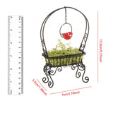 Maxbell 1/12 Dollhouse Metal Flower Rack Miniature Delicate Multifunctional Ornament Black