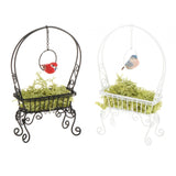 Maxbell 1/12 Dollhouse Metal Flower Rack Miniature Delicate Multifunctional Ornament Black