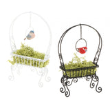Maxbell 1/12 Dollhouse Metal Flower Rack Miniature Delicate Multifunctional Ornament Black