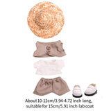 Maxbell Doll Clothes for 15cm Plush Doll Stylish DIY Comfortable Photo Props Cartoon 5 pieces set