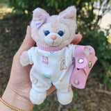 Maxbell 15cm Plush Doll Clothes with Handbag DIY Dress up Soft Stylish Doll Clothing pink