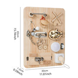 Maxbell Wooden latches Busy Board Zipper Educational Learning Birthday Gift Children