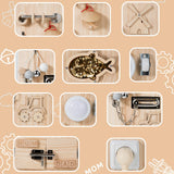 Maxbell Wooden latches Busy Board Zipper Educational Learning Birthday Gift Children