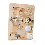 Maxbell Wooden latches Busy Board Zipper Educational Learning Birthday Gift Children