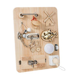 Maxbell Wooden latches Busy Board Zipper Educational Learning Birthday Gift Children