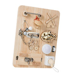 Maxbell Wooden latches Busy Board Zipper Educational Learning Birthday Gift Children