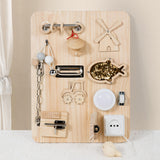 Maxbell Wooden latches Busy Board Zipper Educational Learning Birthday Gift Children