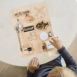 Maxbell Wooden latches Busy Board Zipper Educational Learning Birthday Gift Children