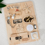 Maxbell Wooden latches Busy Board Zipper Educational Learning Birthday Gift Children