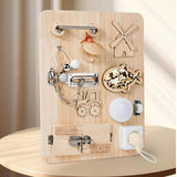 Maxbell Wooden latches Busy Board Zipper Educational Learning Birthday Gift Children