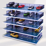 Maxbell 1/32 Diorama Car Parking Lot Display Case Layout Model Car Garage Home Decor 5 layers