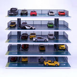 Maxbell 1/32 Diorama Car Parking Lot Display Case Layout Model Car Garage Home Decor 5 layers