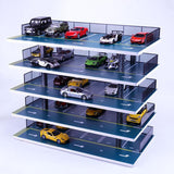 Maxbell 1/32 Diorama Car Parking Lot Display Case Layout Model Car Garage Home Decor 5 layers