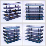 Maxbell 1/32 Diorama Car Parking Lot Display Case Layout Model Car Garage Home Decor 5 layers