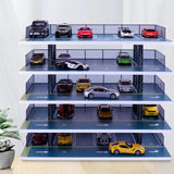 Maxbell 1/32 Diorama Car Parking Lot Display Case Layout Model Car Garage Home Decor 5 layers