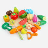 Maxbell 17 Pieces Cutting Fruit Vegetables Kitchen Toys for Boys Girls Kids Children