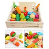 Maxbell 17 Pieces Cutting Fruit Vegetables Kitchen Toys for Boys Girls Kids Children