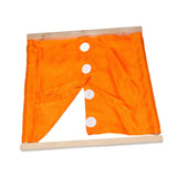 Maxbell Montessori Clothing Rack Toy Training Tool Educational Learning for Toddlers orange Botton