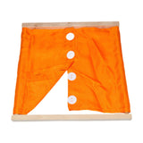 Maxbell Montessori Clothing Rack Toy Training Tool Educational Learning for Toddlers orange Botton