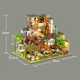 Maxbell DIY Wooden Miniature Dollhouse Creative with Funiture for Birthday Gift Kids