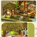 Maxbell DIY Wooden Miniature Dollhouse Creative with Funiture for Birthday Gift Kids