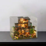 Maxbell DIY Wooden Miniature Dollhouse Creative with Funiture for Birthday Gift Kids