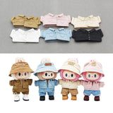 Maxbell 17cm Doll Clothes Removable Dress up Trendy Making Handmade Gift Doll Outfit blue