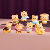 Maxbell 8Pcs Butter Bear Action Figures Unique Desktop Decor Collectible Girls Teens
