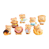 Maxbell 8Pcs Butter Bear Action Figures Unique Desktop Decor Collectible Girls Teens