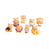 Maxbell 8Pcs Butter Bear Action Figures Unique Desktop Decor Collectible Girls Teens