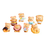 Maxbell 8Pcs Butter Bear Action Figures Unique Desktop Decor Collectible Girls Teens